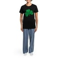 thumbnail image 4 of CafePress - Clover Women's Dark Pajamas - Women's Short Sleeve Print T-Shirt and Pants Dark Cotton Pajama Set, 4 of 7