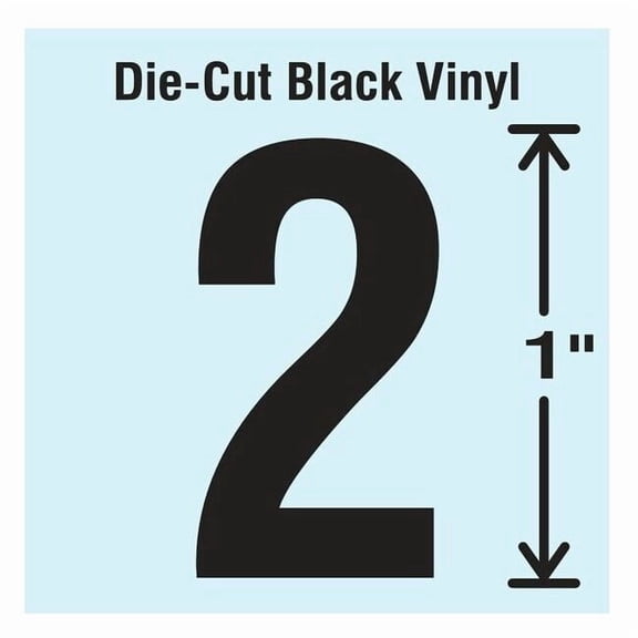 Stranco Die Cut Number Label, 2, 10 Cards,PK10 DBV-1-2-10