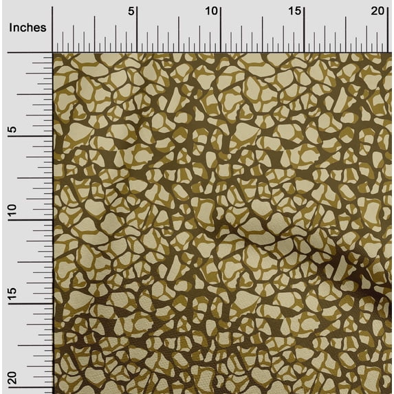 oneOone Viscose Chiffon Beige Fabric Giraffe Animal Skin Quilting Supplies Print Sewing Fabric By The Yard 42 Inch Wide