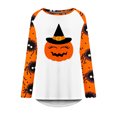 thumbnail image 4 of Blusa suelta informal de manga larga con cuello redondo para mujer, camisas con estampado de Halloween Fridja  fjkfkj2385, 4 of 5