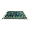 thumbnail image 2 of Ahgly Company Machine Washable Indoor Rectangle Oriental Turquoise Blue Industrial Area Rugs, 2' x 5', 2 of 4