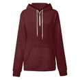 thumbnail image 5 of Topvent Women's Casual Fashion Long Sleeve Solid Color Zip Pullover Hoodies Sweatshirt Top, 5 of 5