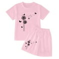 thumbnail image 4 of CAIXIA Girls Summer 2 Piece Outfits Kids Girls Summer Casual Outfit Set Short Sleeve Graphic Tee with Pocket Shorts Comfortable Clothes,7-8 Years, 4 of 4