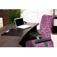 thumbnail image 3 of Ambesonne Floral Office Chair Cover Stretchable High Back, Lace Trippy Flowers Leaf, Magenta Pink Plum, 3 of 6