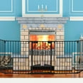 thumbnail image 3 of Costway Fireplace Fence Safety Fence Hearth Gate BBQ Metal Fire Door Pet Black, 3 of 10