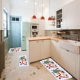 thumbnail image 3 of putnchl Christmas Kitchen Anti-slip Mat Carpet Flannel Doormat Two-piece Set, 3 of 4