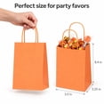 thumbnail image 4 of Halloween Gift Bags with Handle, Orange Kraft Paper Bags, 12 pack Small for Trick or Treat, Fall and Thanksgiving, 4 of 9