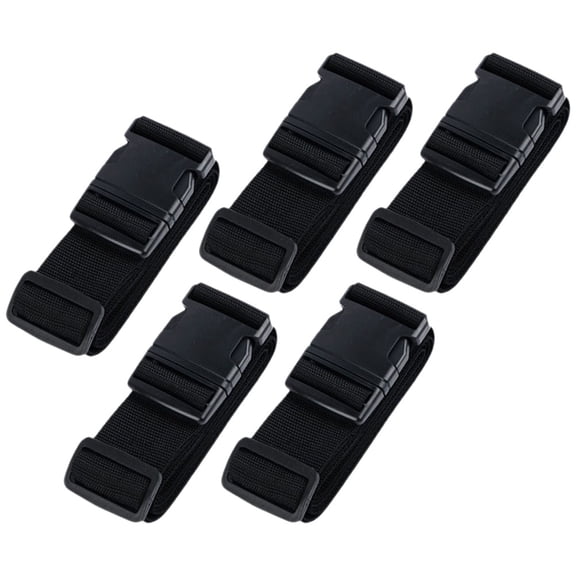 Set of 5 Adjustable Luggage Straps with PP Polypropylene Webbing Travel Packing Belts for Secure Suitcases