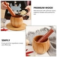 thumbnail image 3 of OULII 1 Set Garlic Masher Cylindrical Chocolate Color Wood Manual Garlic Mixer For Home Users, 3 of 8