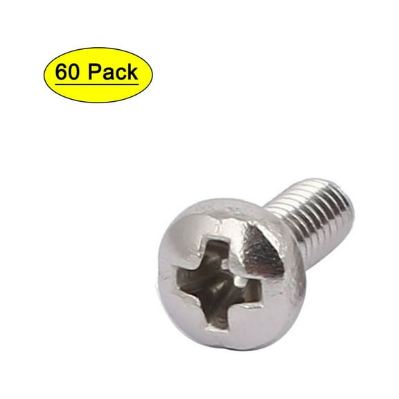 M2.5x6mm 316 Stainless Steel Socket Pan Head Machine Screws 60pcs