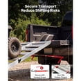 thumbnail image 5 of KFFKFF Aluminum Trailer Ramps, 76 x 50 in Tri-Fold Design with Straps & Non-Slip Rubber Fingers, 1500 lbs Capacity Loading Ramps for ATVs, Motorcycles, Lawn Mowers, Tractors, and Carts, 5 of 9