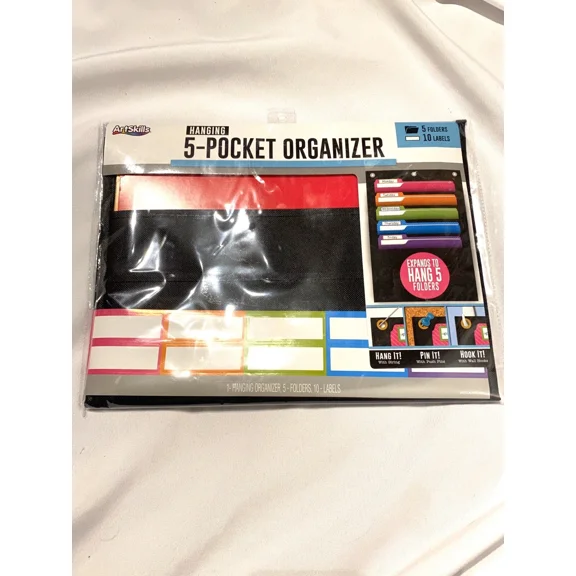 Artskills Hanging 5 Pocket Organizer With Folders & Labels