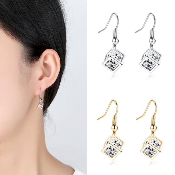 onlyliua Promoción de Temporada Pendientes Colgantes de Cristal de Moda, Pendientes Ovalados, Pendientes Largos, Regalo, Joyería