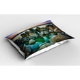 thumbnail image 2 of Ambesonne Nautical Pillow Sham 2 Pack, Californian Coastline, 30"x20", Grey Green, 2 of 3