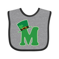 Inktastic Irish St Patricks Day Letter M Monogram Boys or Girls Baby Bib