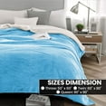 thumbnail image 6 of Moonlight20015 Sherpa Blanket Fluffy Plush Ultra-Soft Bed Blanket Reversible Twin Size Light Blue Color, 6 of 8