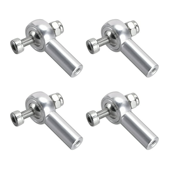 4PCS M3/3mm 26mm Linkage Rod End Tie Rod End Ball Head Joint Adapter Silver Tone for RC Crawler Boat