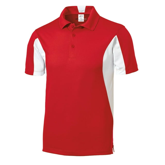 Gravity Threads Polo Micropique Sport Athlétique - Rouge Vif/blanc - Très Grand