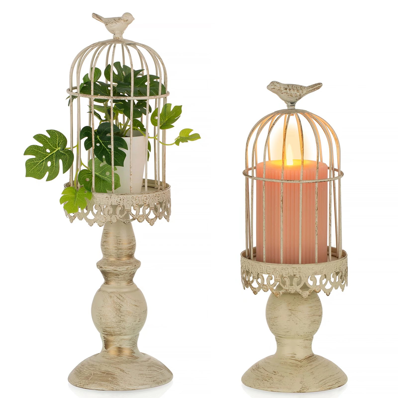 Vintage Meduim Birdcage Tea Light Holder Shabby Chic Wedding Venue Home Gift 