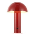 thumbnail image 2 of JONATHAN Y Boletus 10.75" Contemporary Bohemian Rechargeable/Cordless Iron Dimmable Integrated LED Mushroom Table Lamp, Red, JYL7115G, 2 of 6