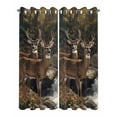 thumbnail image 2 of nqOlkjepod Outdoor Curtains for Patio Waterproof, Forest Deer Outdoor Privacy Panels Grommet, Farmhouse Vintage River Elk Blackout Outside Curtains for Porch/Cabana/Pergola/Gazebo 54"x108", 2 Panels, 2 of 8