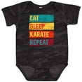 thumbnail image 3 of Inktastic Eat Sleep Karate Repeat Boys or Girls Baby Bodysuit, 3 of 5