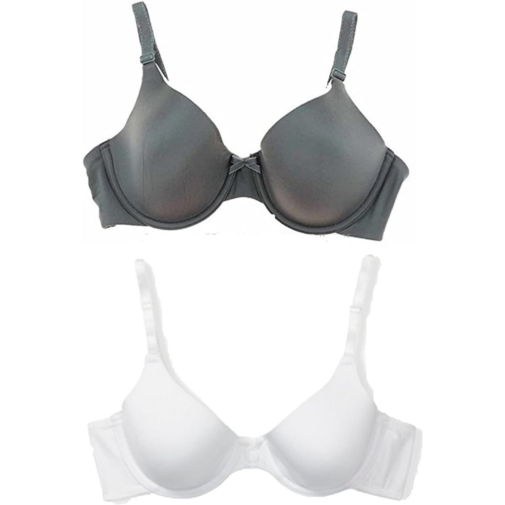 Maidenform Maidenform Comfort Devotion 2 Pack of TShirt Bras (Latte Lift/Black, 34B) (White