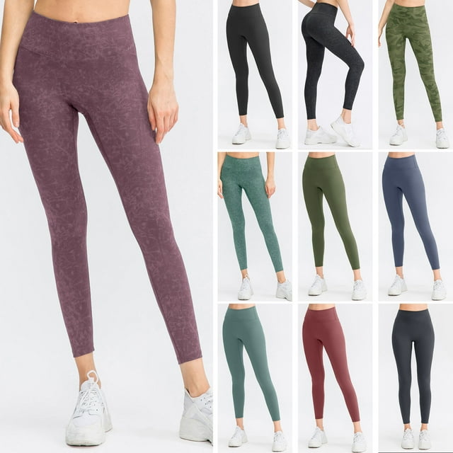Tignapoo Women's High-Waisted Yoga Leggings - Breathable, Quick-Dry, Form-Fitting Sports Pants for Fitness and Running - Available in Various Colors and Sizes, Including XL (02333#) - Stylish Green