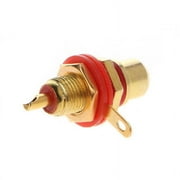 1 Pair RCA Female Socket Connector Chassis Panel Mount Adapter Audio Terminal Pl