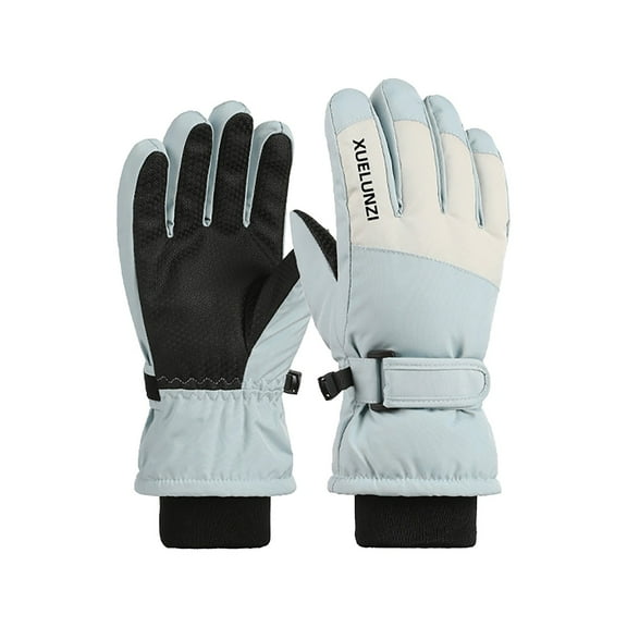 EnJoCho Kids' Adjustable Wrist Snow Windproof Winter Gloves For Kids Mittens Kids Winter Gloves Ski Snow Gloves For Cold Weather Outdoor Sports Snowboard For 6 12 Years Old Boys&Girls