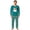 Army Green, variant on Caixia Matching Family Christmas Pajamas, Beach Santa Print 2-Piece Top and Patterned Pants, Soft Polyester for Holiday Gatherings