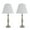 Multicolor, variant on Lavish Home Brushed Steel Table Lamps – Traditional Accent Lights with LED Bulbs Included, Set of 2