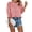 Pink, variant on Blouses for Women Dressy Crew Neck 3/4 Sleeve Summer Tops Casual Flowy Shirts Womens Clothes Loose Basic Tees