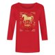 thumbnail image 5 of TaTaai Womens New Year Celebration 2026 Print Three Quarter Sleeve Top Round Neck Casual Blouse Holiday Festival Party Wear Gift, 5 of 5