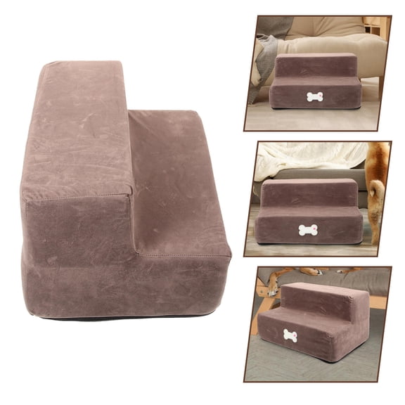 LOLIPPYY Pet Stair for Dog Dark Grey Non-Slip Safety Ladder with Wear Resistant Light Material for Easy Climbing