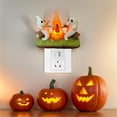 thumbnail image 6 of 2025 Ghost Campfire Flickering Nightlight: 2 Ghost Roasting S'mores At Campfire 3D Spooky Fire Marshmallow Night Light - LED Faux Campfire Lamp Plug into Wall Funny Halloween Gifts, 6 of 6