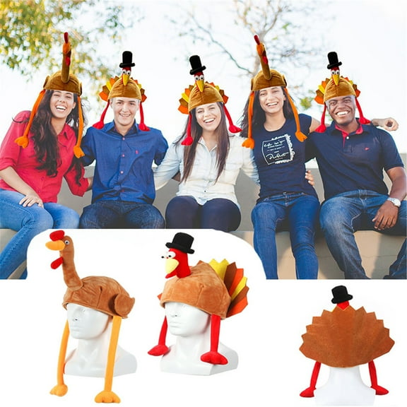 Thanksgiving Christmas Super Soft Long Legs Turkey Hat Party Decorations