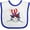 White and Royal, variant on Inktastic 4th of July Patriot Shark Boys or Girls Baby Bib