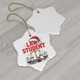 thumbnail image 4 of Law Student Ornament, Christmas Ornament 2025, Personalized Gift for Law Student Class Ceramic Snowflake Ornament Keepsake for Him or Her 211or33, 4 of 5