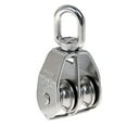 thumbnail image 2 of S SERENABLE M25 304 Stainless Steel Double Wheel Swivel Pulley Block Lifting Rope, 2 of 9