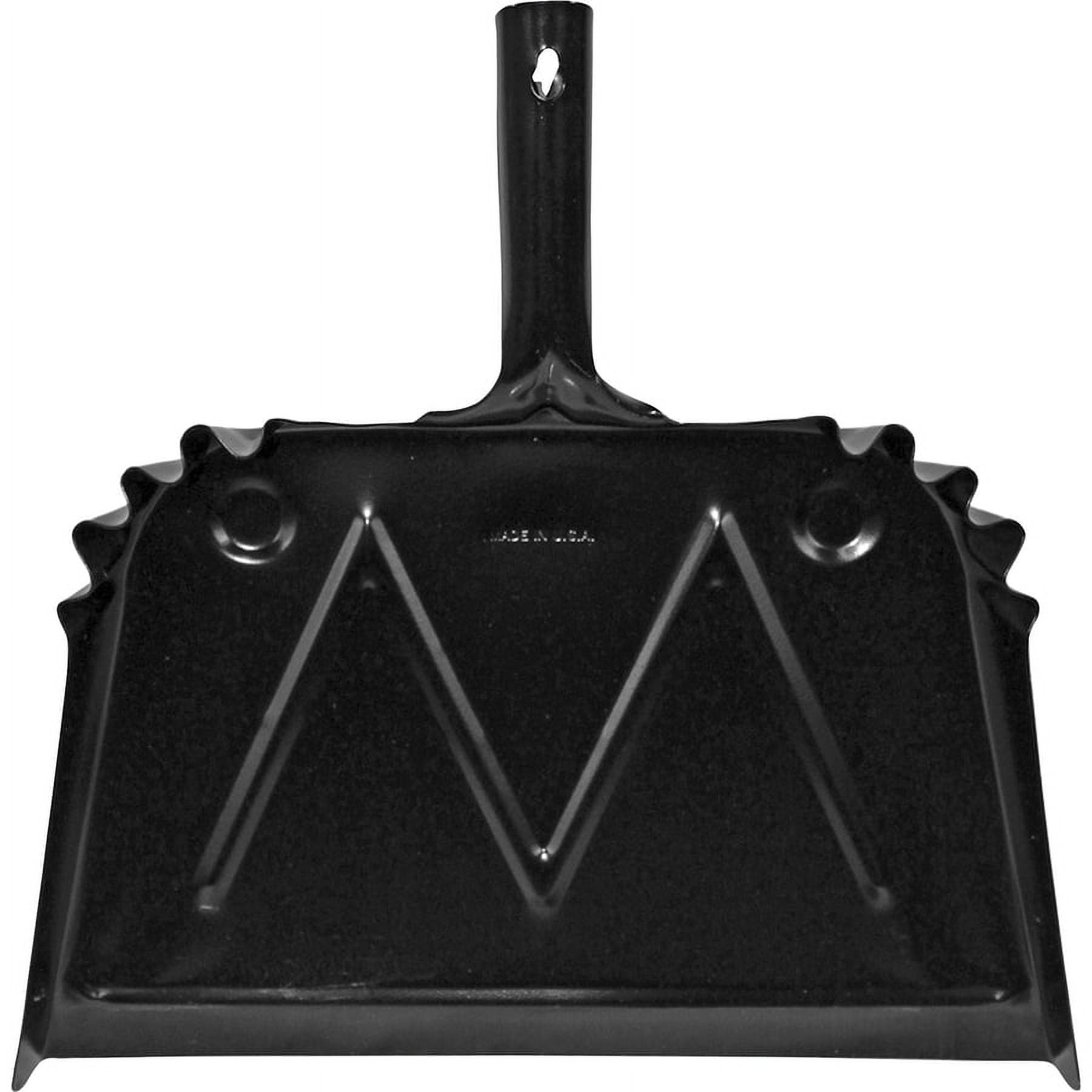 Genuine Joe Heavy-duty Metal Dustpan - 16" Wide - Metal Pan - Black - 12 / Carton