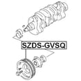 thumbnail image 2 of Febest CRANKSHAFT PULLEY # SZDS-GVSQ OEM 12610-61G00, 2 of 2