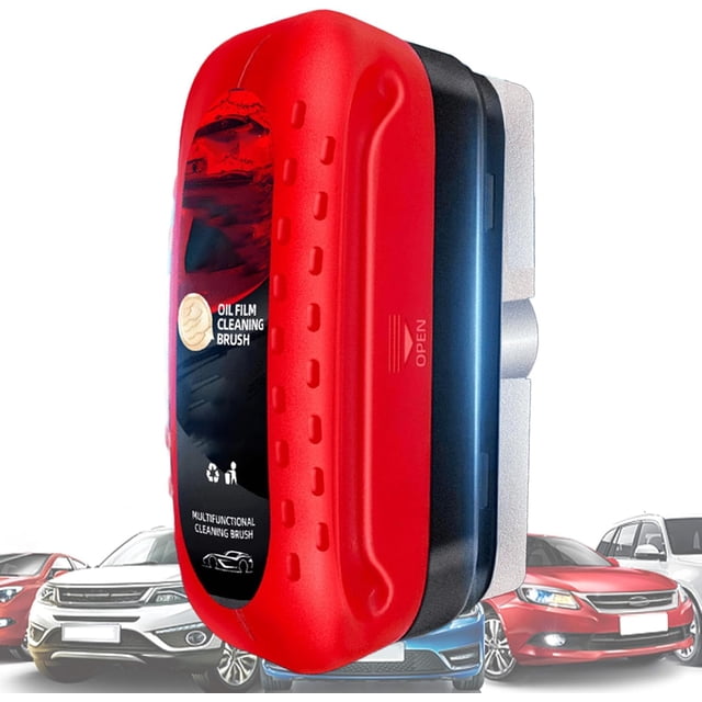 Glass Cleaning Board, Anti-Fog Agent, with Refill Glass Oil Film Remover, for Clear Vision on Windshield Rearview Mirror SUV Truck Tractor Trailer Vehicle