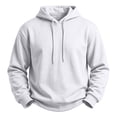 thumbnail image 3 of ZGRBOU Mens Fleece Hooded Sweatshirt Fashion Long Sleeve Drawstring Hoodies Casual Solid Basic Sport Pullover, 3 of 7