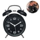 thumbnail image 1 of Reloj despertador de campana doble con campana digital 3D con luz nocturna, sin alarma ruidosa (negro) BR  Rojo Verde, 1 of 5
