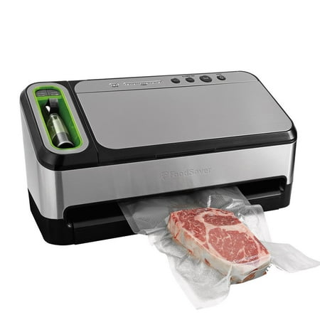 Foodsaver Canister Vacuum Sealer - FoodSaver 4840 2-in-1 Automatic Vacuum Sealing System with Bonus Built-in Retractable Handheld Sealer, Starter Kit, Heat-Seal and Zipper Bags