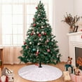thumbnail image 7 of Sikiie Cat Paw 30-48 inches {designName} Print Christmas Tree Skirt Snowman Xmas Tree Skirt with Edge Christmas Decorations for Holiday Party-36", 7 of 7