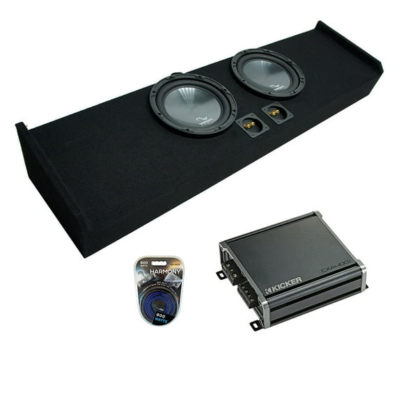 2009-2015 Ford F-150 Super Crew Truck Harmony R124 Dual 12" Sub Box & CXA400.1