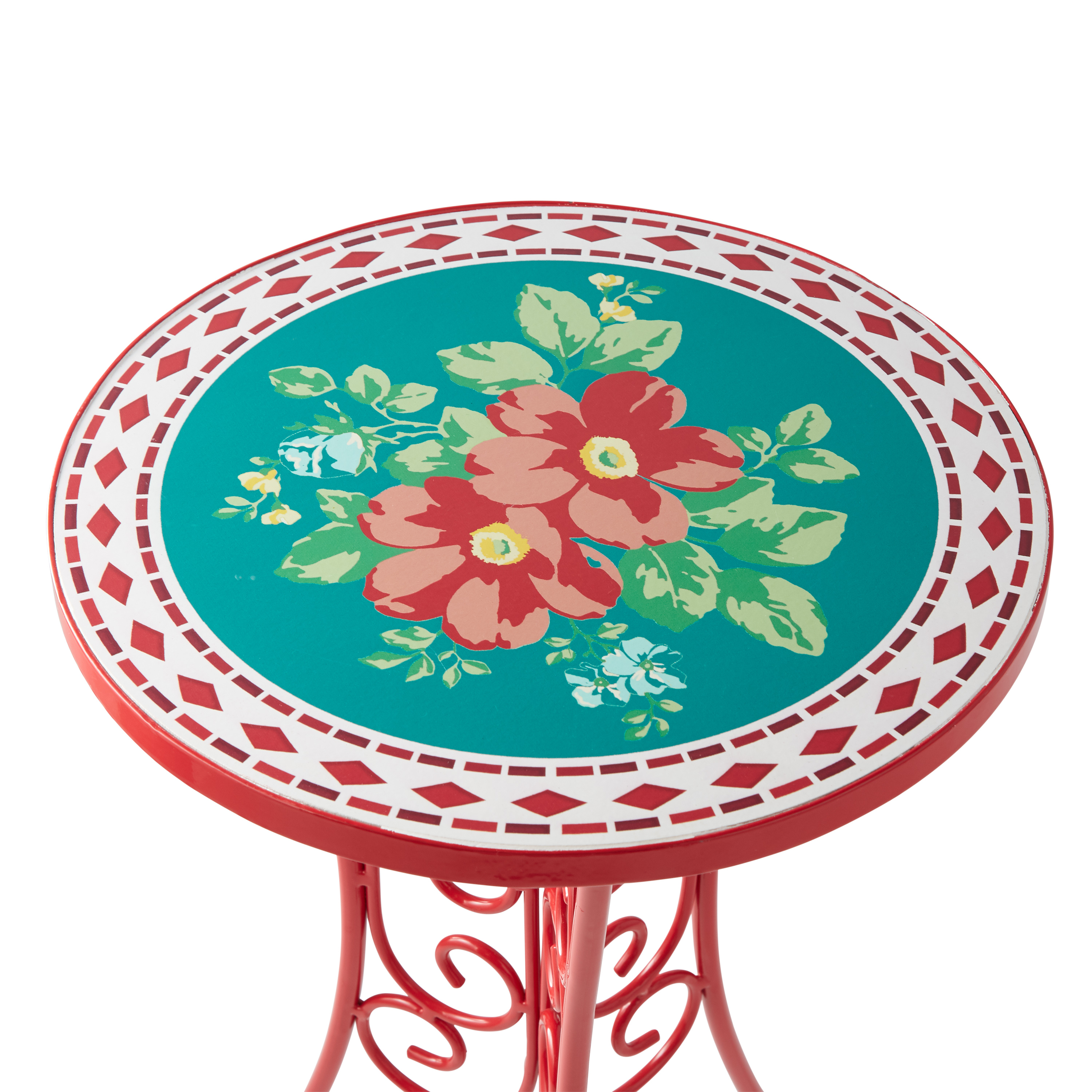 The Pioneer Woman Knockdown Tile and Iron Round Vintage Plant Stand - image 4 of 9
