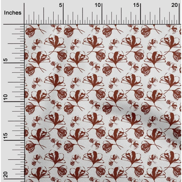 oneOone Rayon Brown Fabric Florals Craft Projects Decor Fabric Printed By The Yard 56 Inch Wide